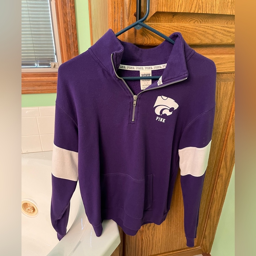 K-State Victoria Secret PINK quarter zip - S